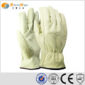 cowhide leather elastic driver gloves safety protection driver gloves